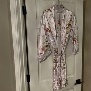 Floral Satin Robe